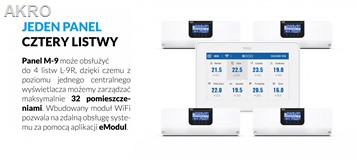 TECH M-9T PANEL KONTROLNY MODUŁ WIFI CZARNY