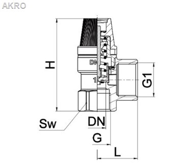 HERZ Zawór bezpieczeństwa 3/4" 6 bar do cwu