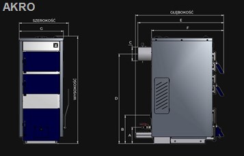 Zębiec kocioł WENUS ECO 21kW na węgiel zasypowy