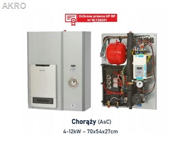 Kocioł elektryczny Chorąży 9 kW + podgrzewacz 21kW