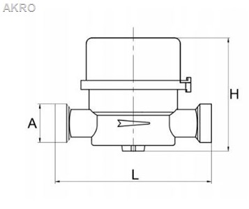 Wodomierz 1/2" DIAMOND ciepła woda 2,5