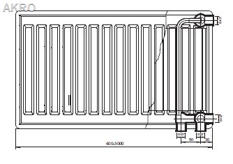 GRZEJNIK panelowy HIGIENICZNY C10 600x1400 854W