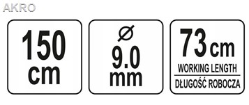 PRZETYKACZ DO TOALET 1,5M robocza 0,73m