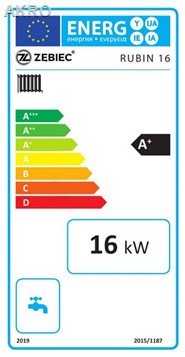 Zębiec kocioł stalowy RUBIN 16kW na pellet