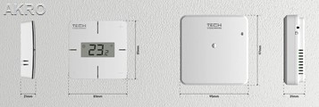 Regulator pokojowy z modułem WIFI T-2 WIFI biały