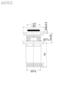 HYDROLAND korek klik-klak 5/4 mały z tuleją