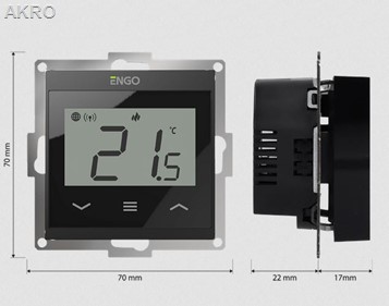 ENGO E55-W Internetowy podtynkowy regulator temp.