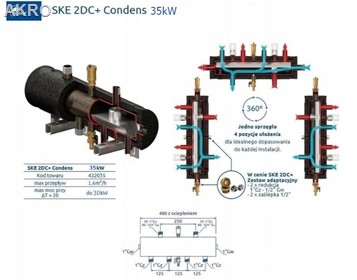 Elterm Sprzęgło-Kolektor SKE 2DC+Condens 35kW 1"