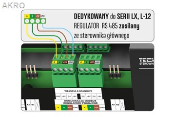 TECH R-X biały przewodowy regulator pokojowy