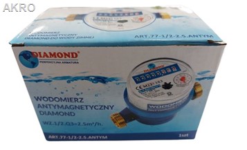 Wodomierz 1/2" DIAMOND zimna woda 2,5m3