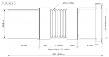 Złączka montażowa harmonijkowa 50 x50mm MFLEX-50PF