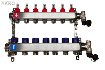 ROZDZIELACZ 7 NOX Rotametry Zawory Podłogówka