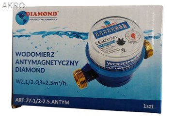 Wodomierz 1/2" DIAMOND zimna woda 2,5m3