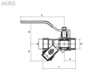 Zawór kulowy z filtrem 1"