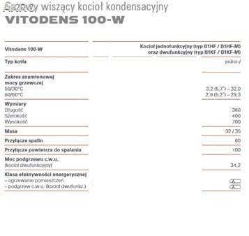 KOCIOŁ VIESSMANN VITODENS 100-W 3,2-32kW 1F