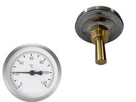 Termometr tarczowy 63mm 1/2" 120°C